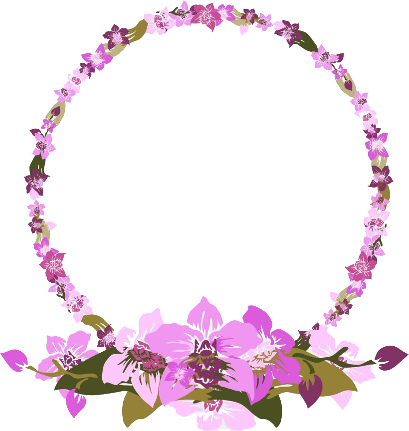 Ronde Lilac Wreath PNG Download Afbeelding