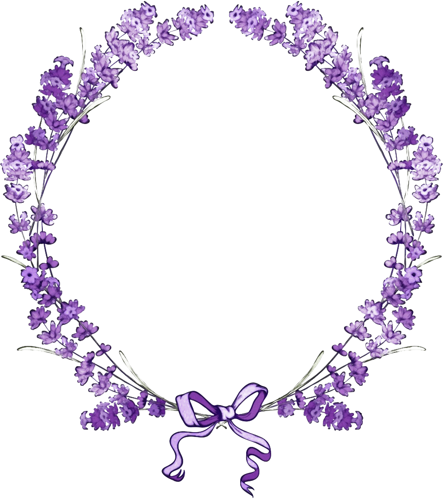 Ronde lila krans PNG-Afbeelding