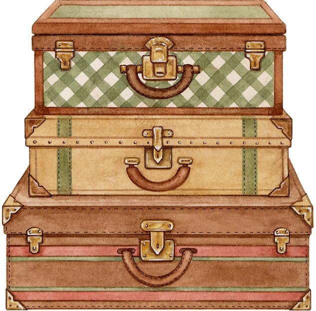 Stacked Suitcase PNG Image