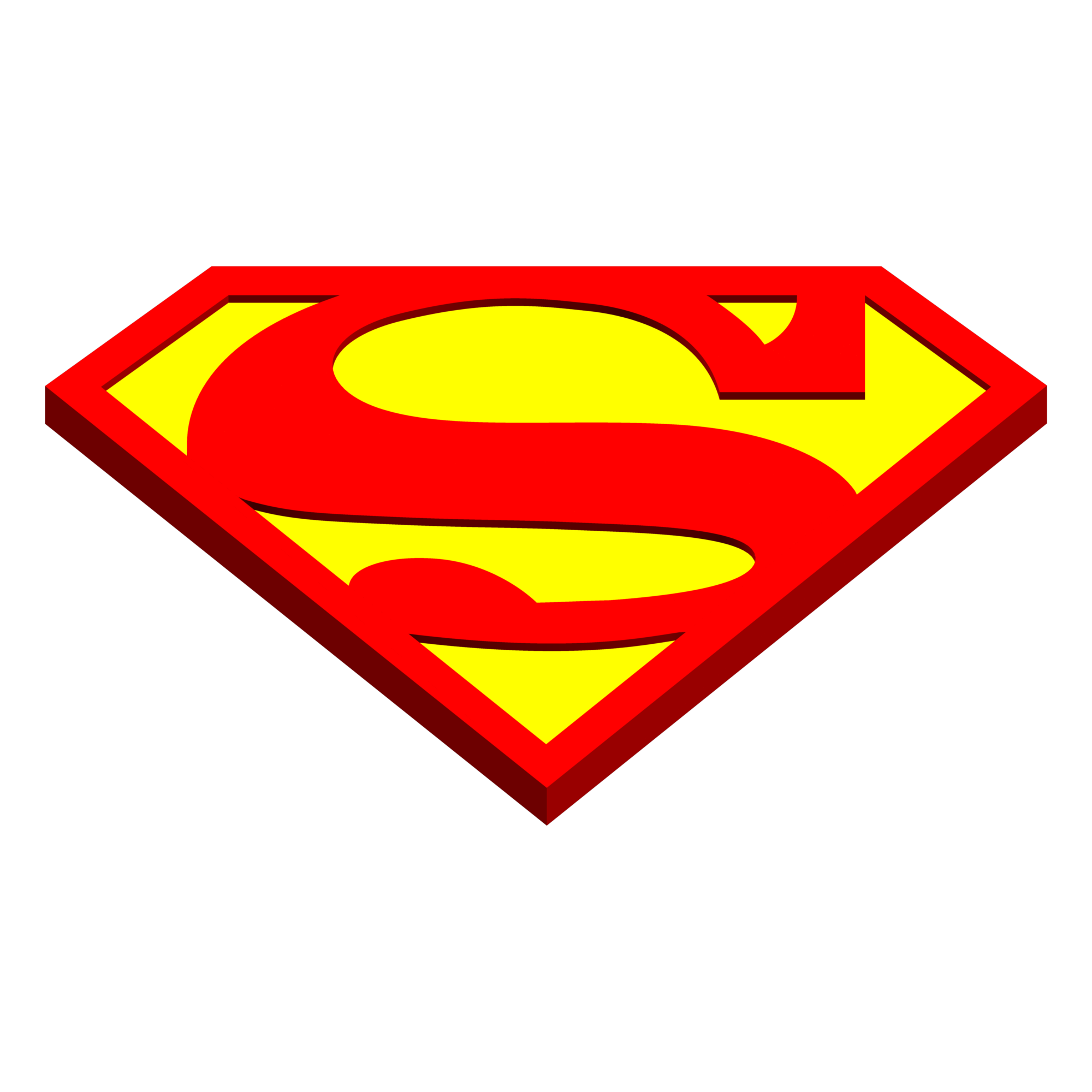 Süpermen sembolü şeffaf arka plan PNG