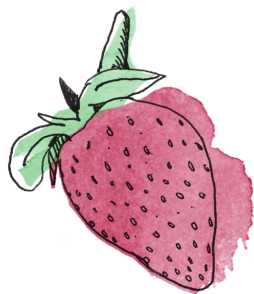 수채화 딸기 PNG 이미지입니다