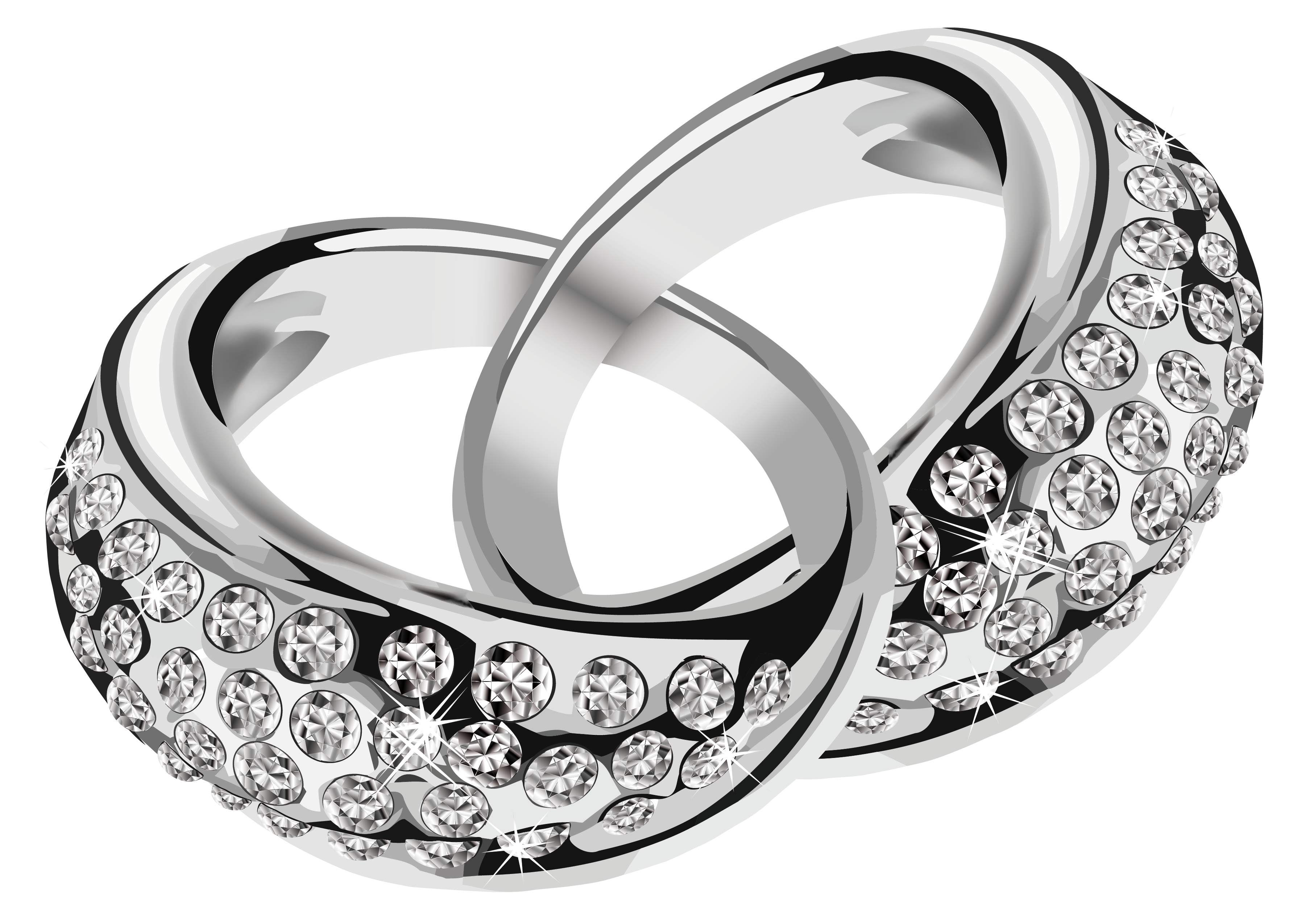 แหวนเงินแต่งงาน PNG รูปภาพ