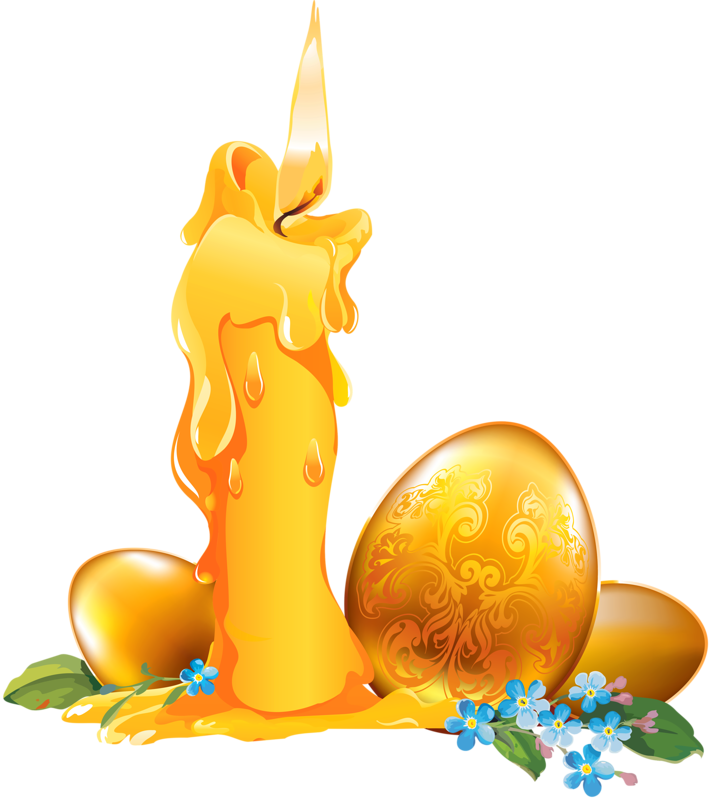 Easter Candle PNG Background Image