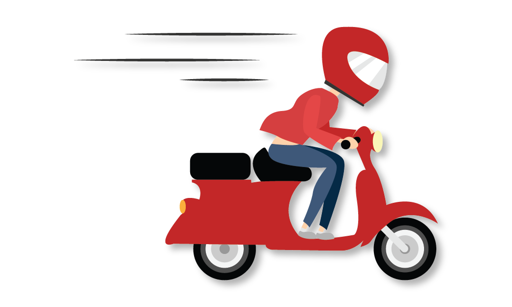 Food Delivery Scooter Free PNG Image | PNG Arts