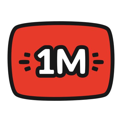 1 milhão de fotografias do YouTube PNG