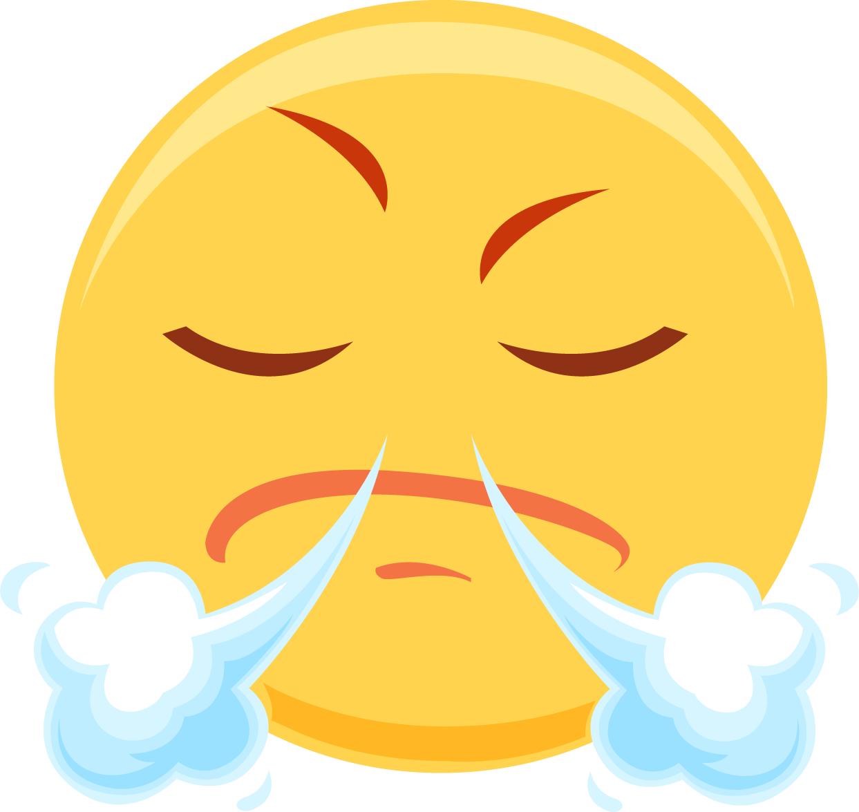 Angry Crying Emoji PNG รูปภาพ