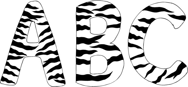 طباعة الحيوان حروف خلفية صورة PNG