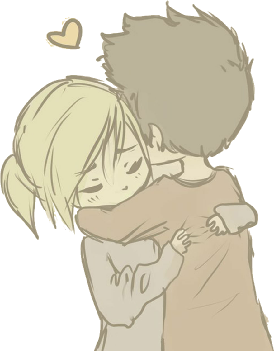 Мальчик аниме девушка обнимает фоновое изображение PNG