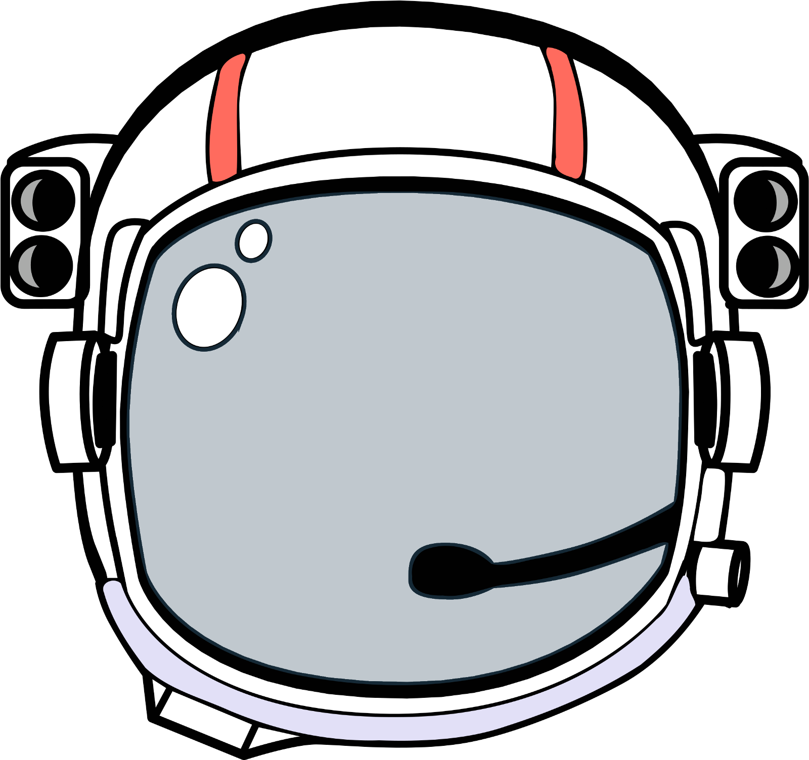 Astronaut helm Gratis PNG-Afbeelding