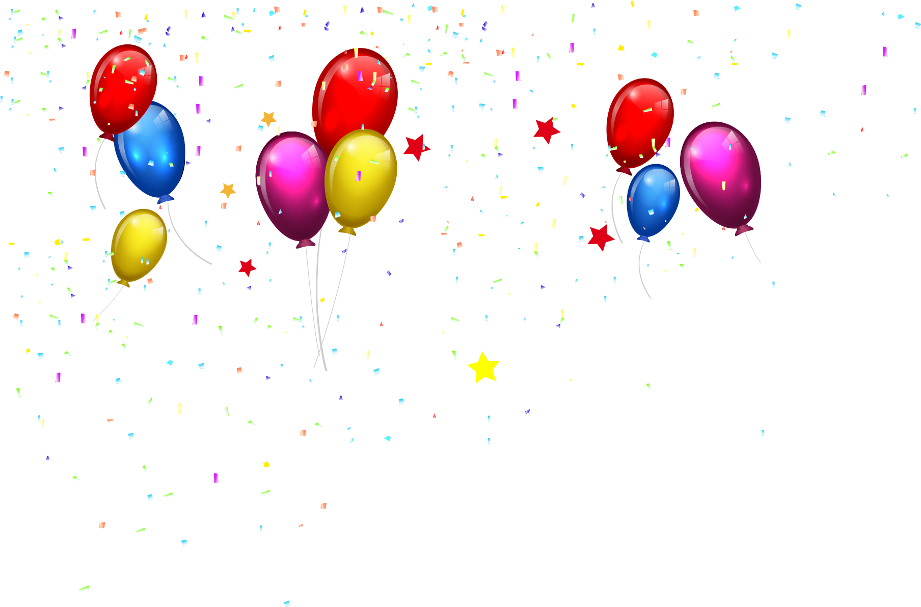 Воздушные шары конфетти PNG изображения фон