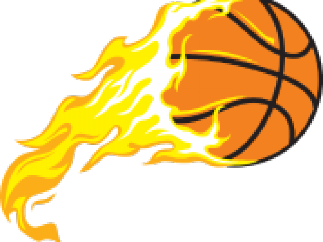 كرة السلة على النار صورة شفافة