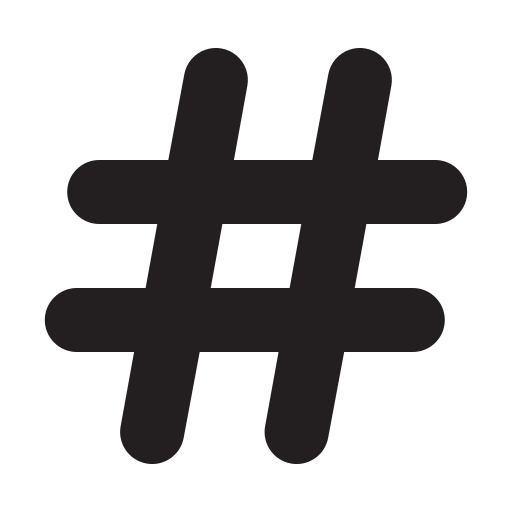 Black Hashtag ภาพ PNG ฟรี