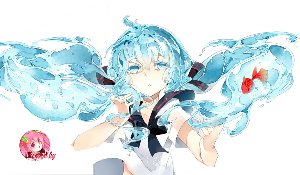 Blaues Haar Hatsune MIKU PNG-Bildhintergrund