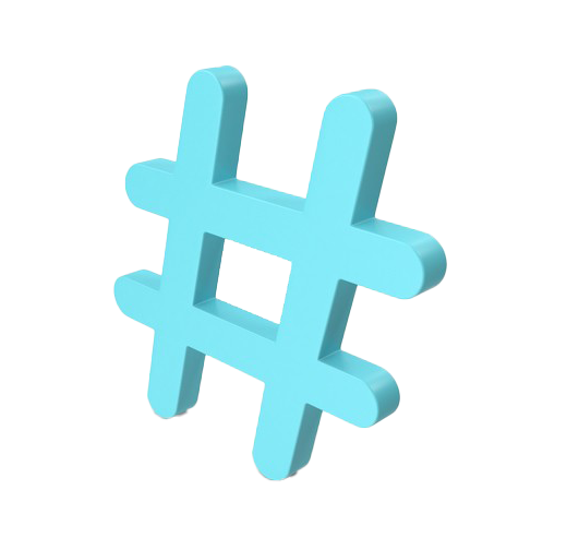 Blue Hashtag ภาพ PNG ฟรี