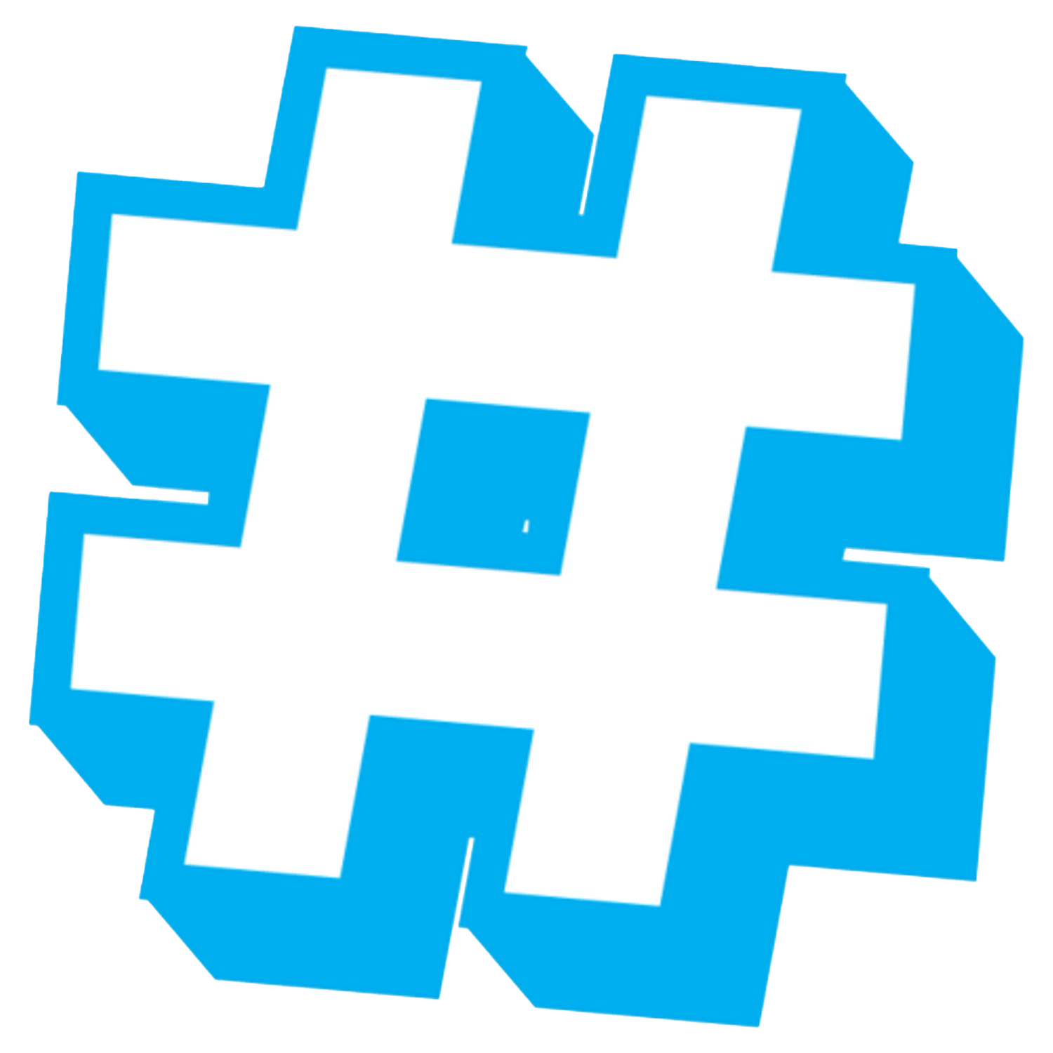 Blue Hashtag PNG ดาวน์โหลดรูปภาพ