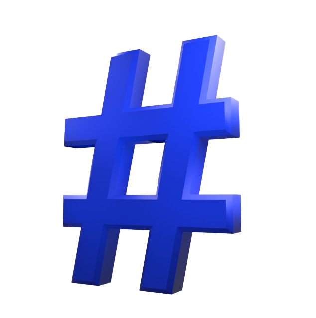 พื้นหลังภาพ Blue Hashtag PNG