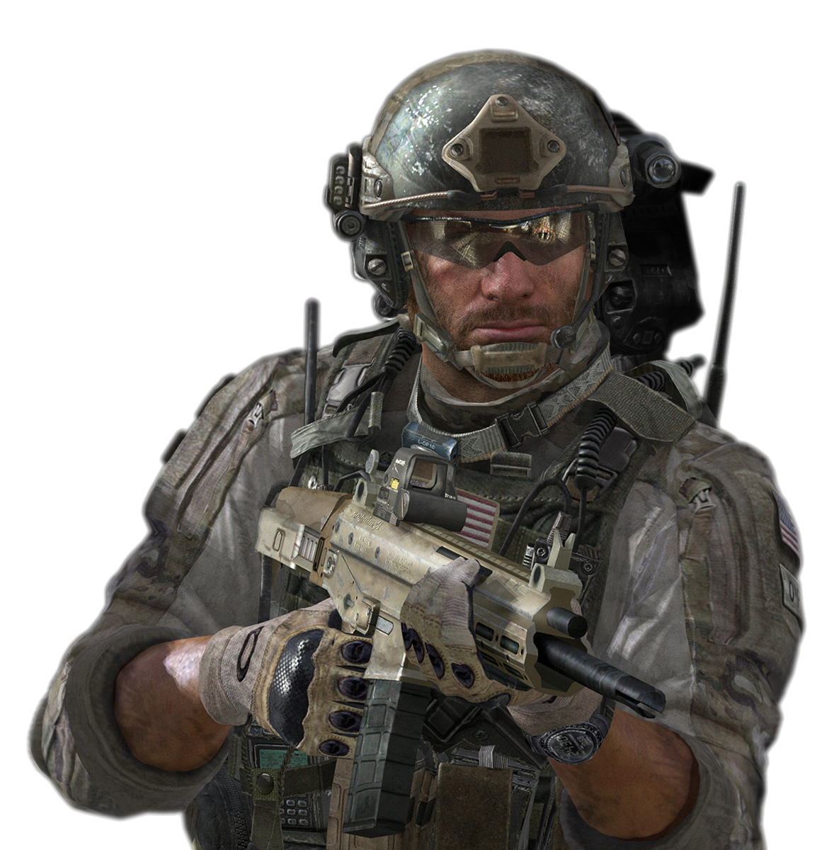 Call of Duty Modern Warfare Soldat PNG Image