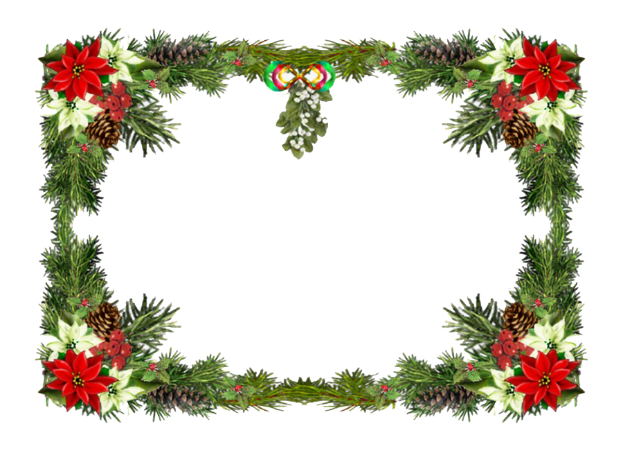 Christmas Garland Frame PNG Image Background | PNG Arts