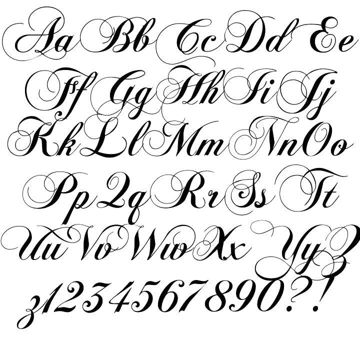 Cursive Kalligraphie-PNG-Bild