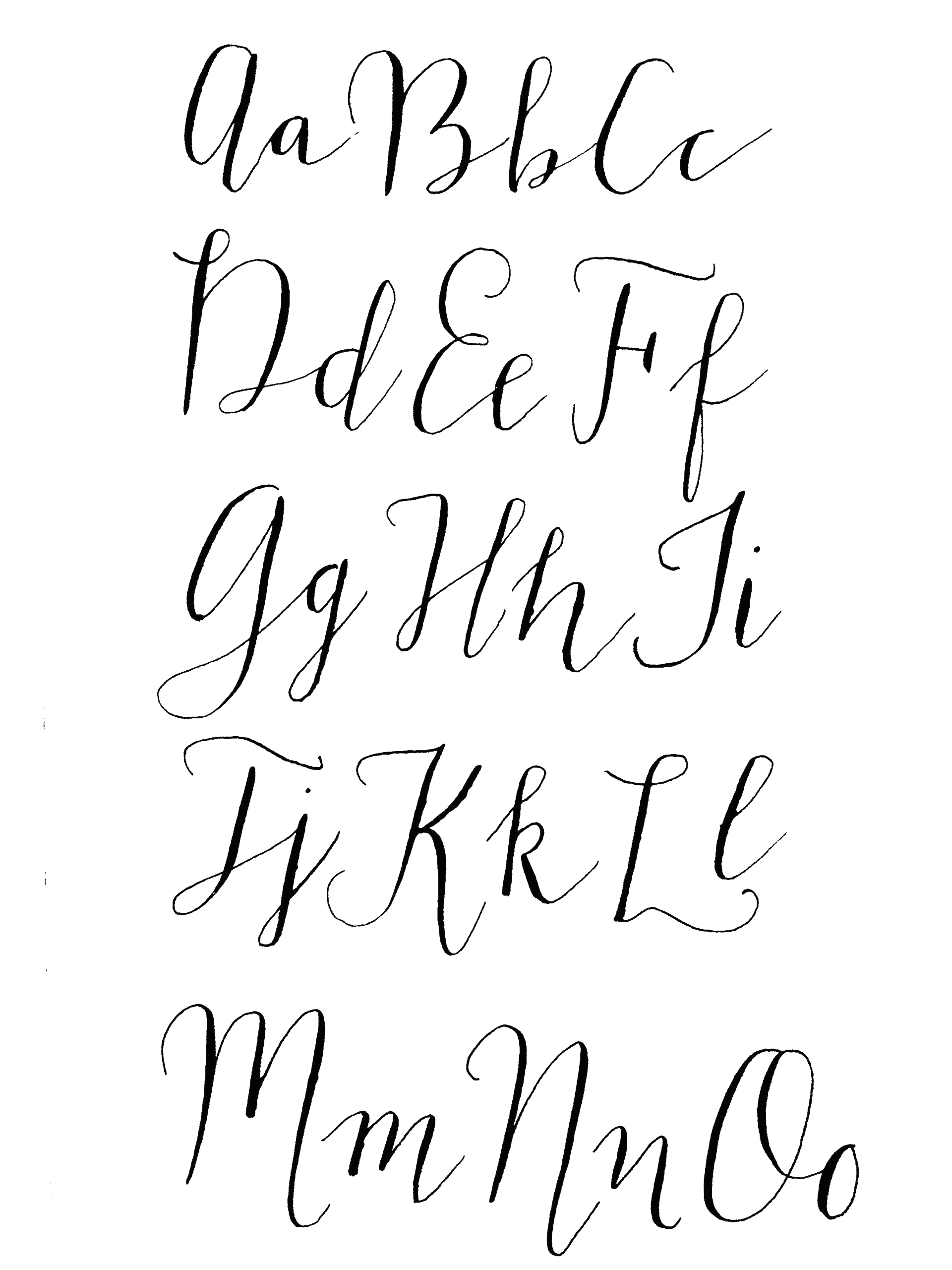 Cursive Kalligraphie PNG-Foto