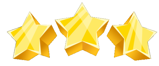 Golden 3 Stars PNG Image