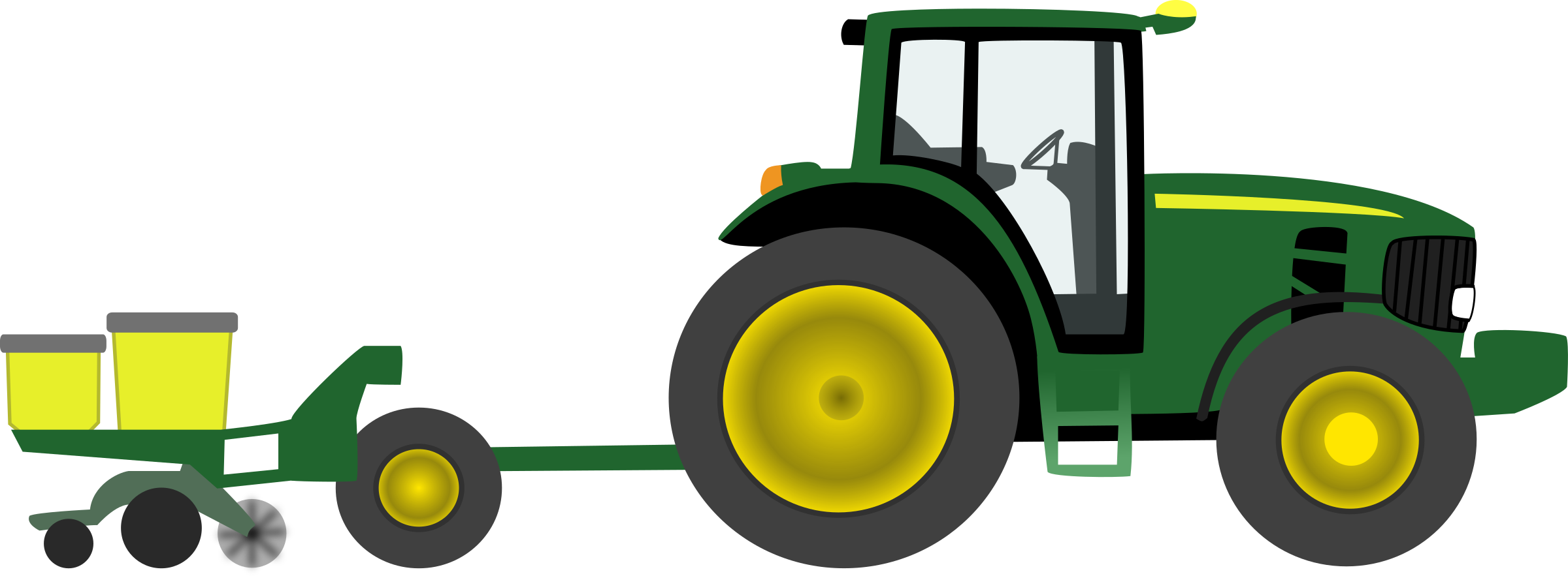 Tracteur vert image Transparente