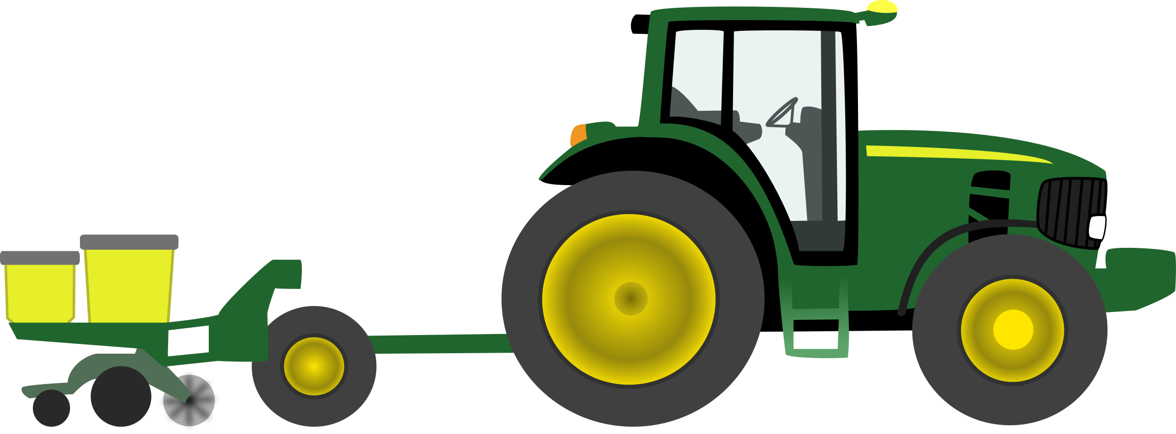 Green Tractor Transparent Image