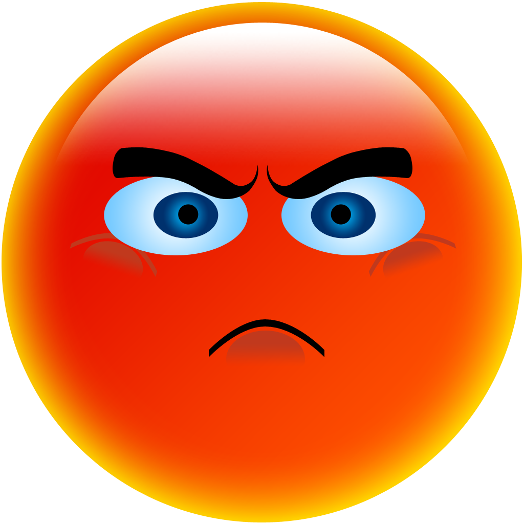 Red Angry Crying Emoji PNG Transparent Image
