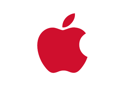 Красный яблочный логотип PNG Image