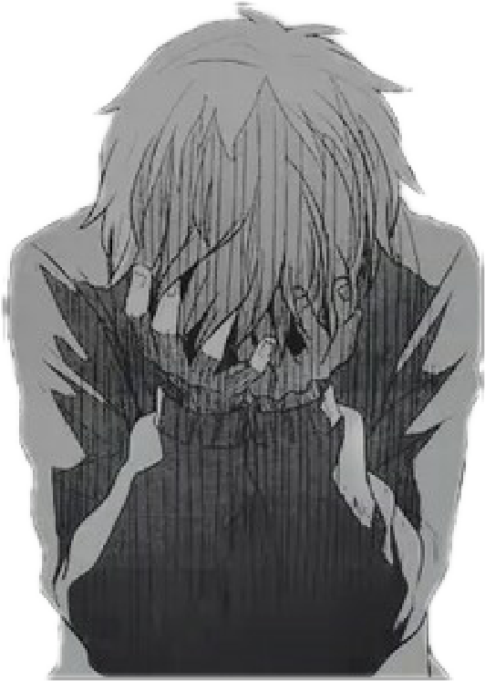 Sad Anime Boy Transparent Image | PNG Arts