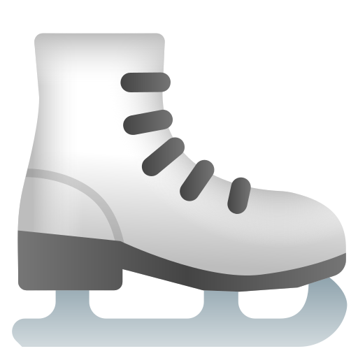 Sepatu skating es putih PNG Gambar Transparan