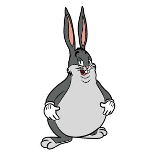 Big Chungus Bunny PNG Transparent-Datei