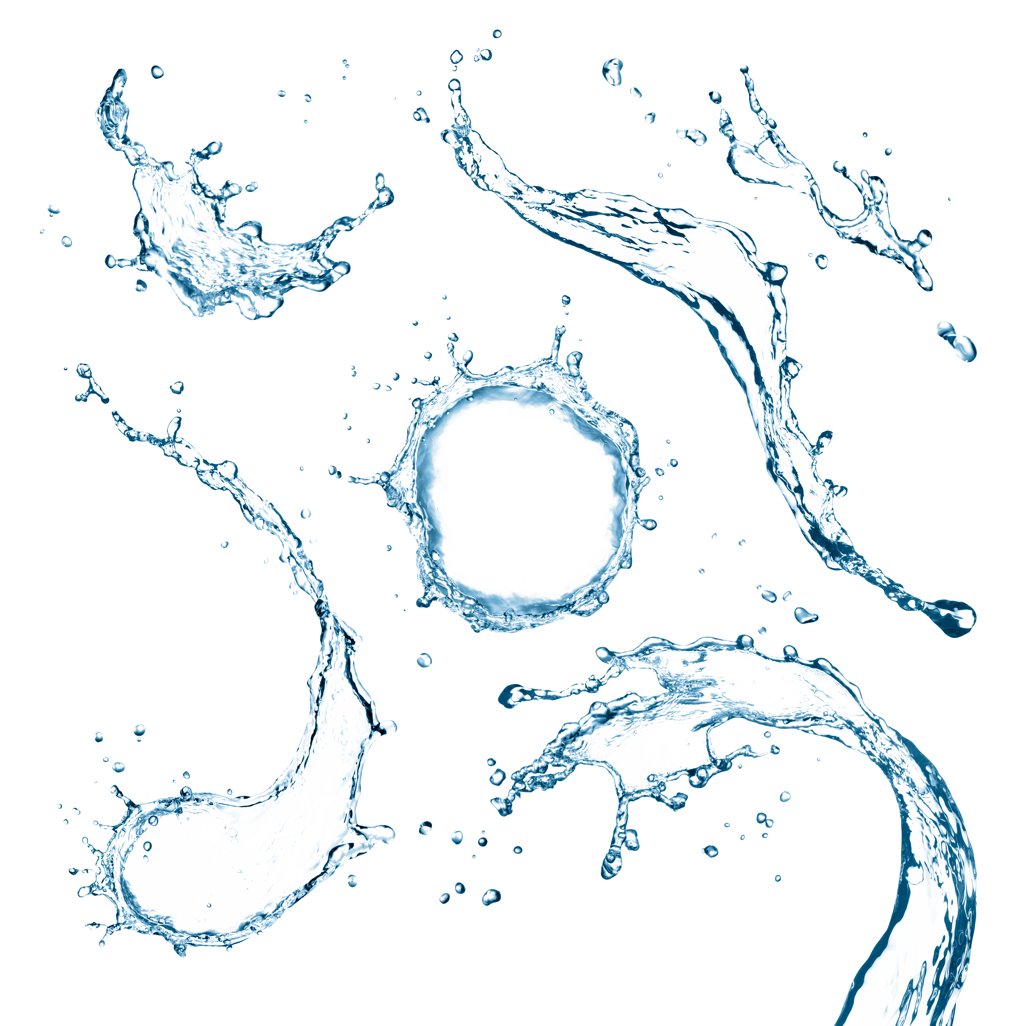Blaues Wasser fällt PNG-transparentes Bild