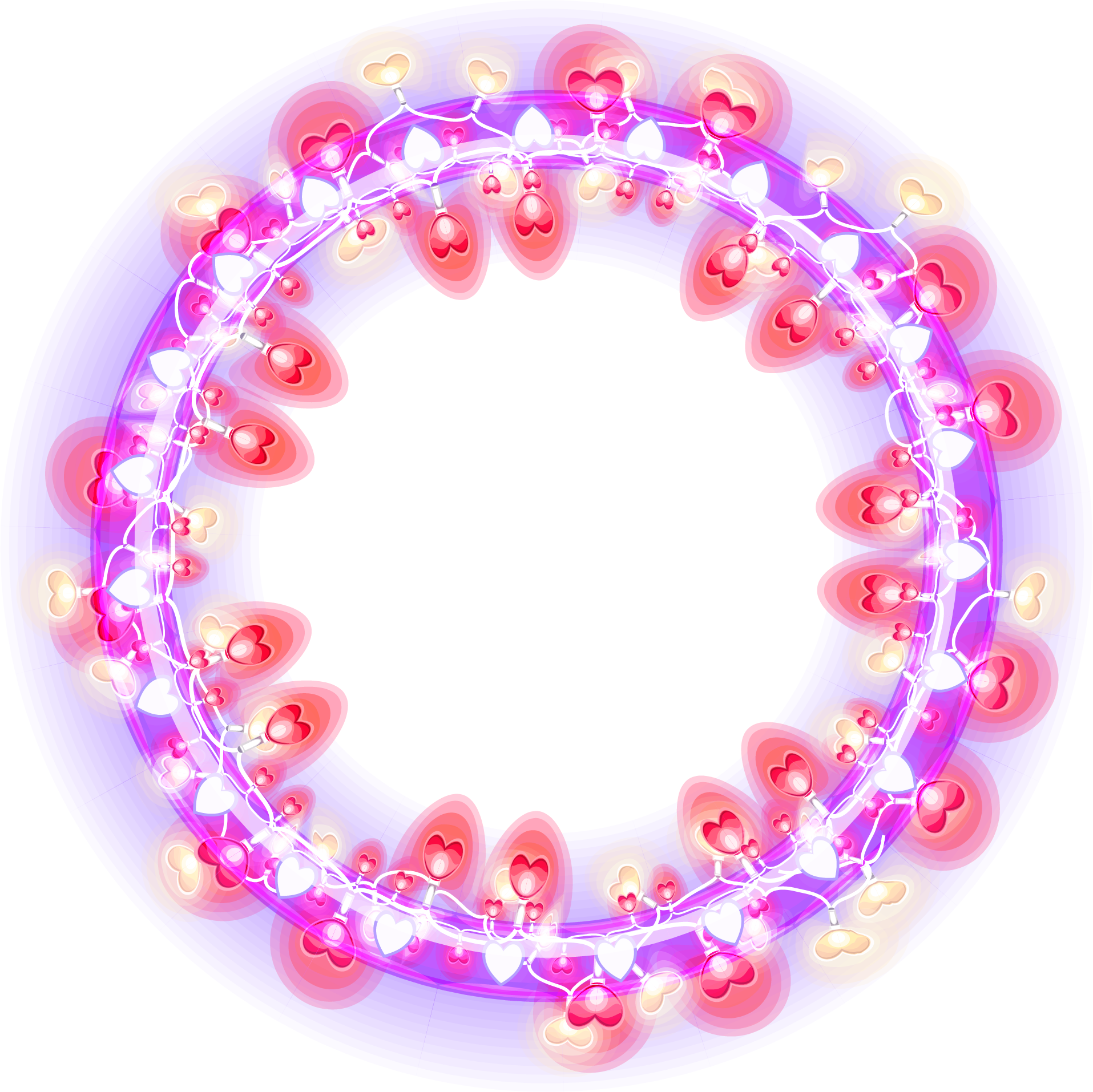 Multicolored Circle Glow Light Effect PNG-Datei