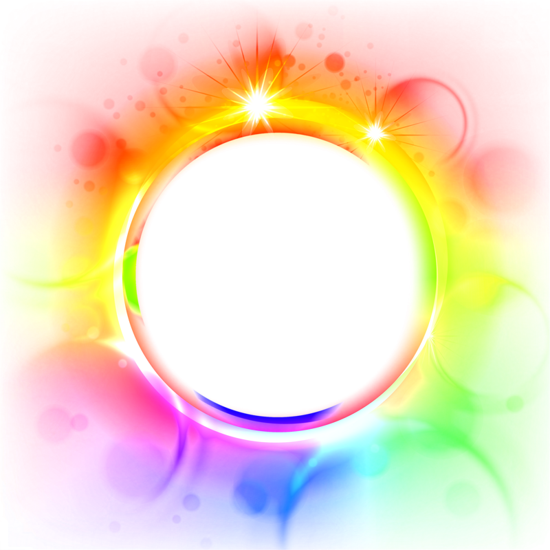 Multicolored Circle Glow Light Effect PNG-Bild