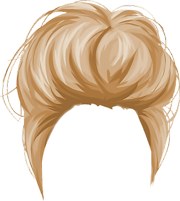 Короткий белокурый парик PNG Clipart Background