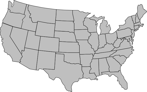 Наброски карта Соединенных Штатов Free PNG Image