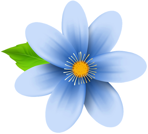 Vektor blaue Blumen PNG-Bild HD