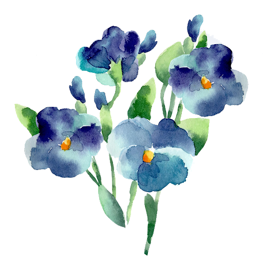 Vektor blaue Blumen PNG Foto-Bild