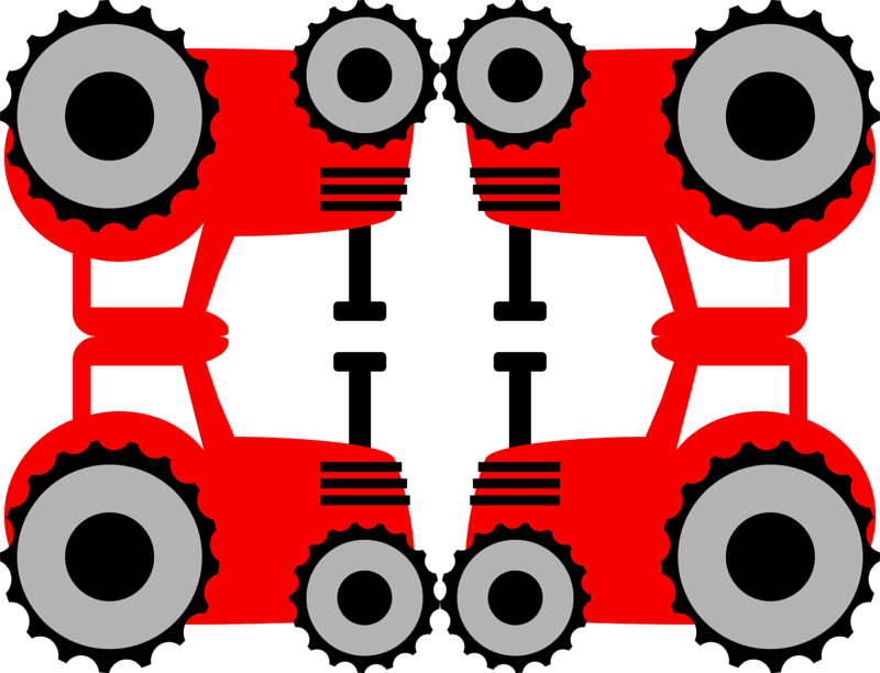 Вектор красный трактор PNG изображения фон