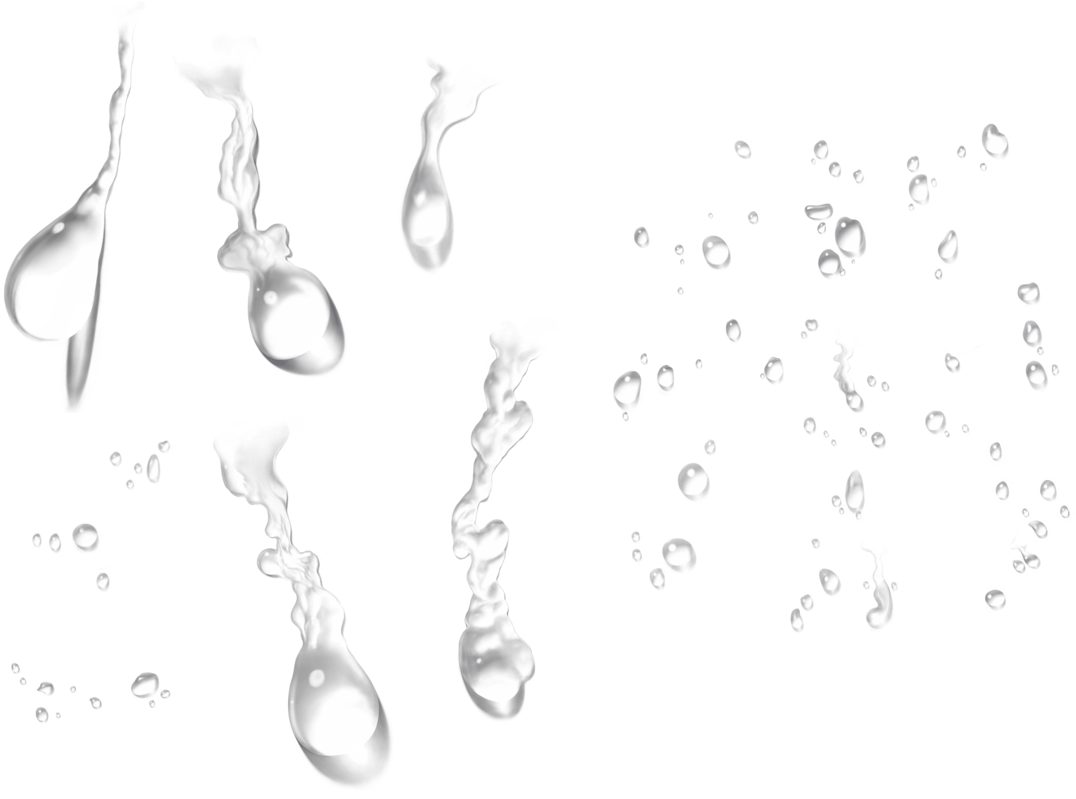 White Water Drops PNG Download Bild