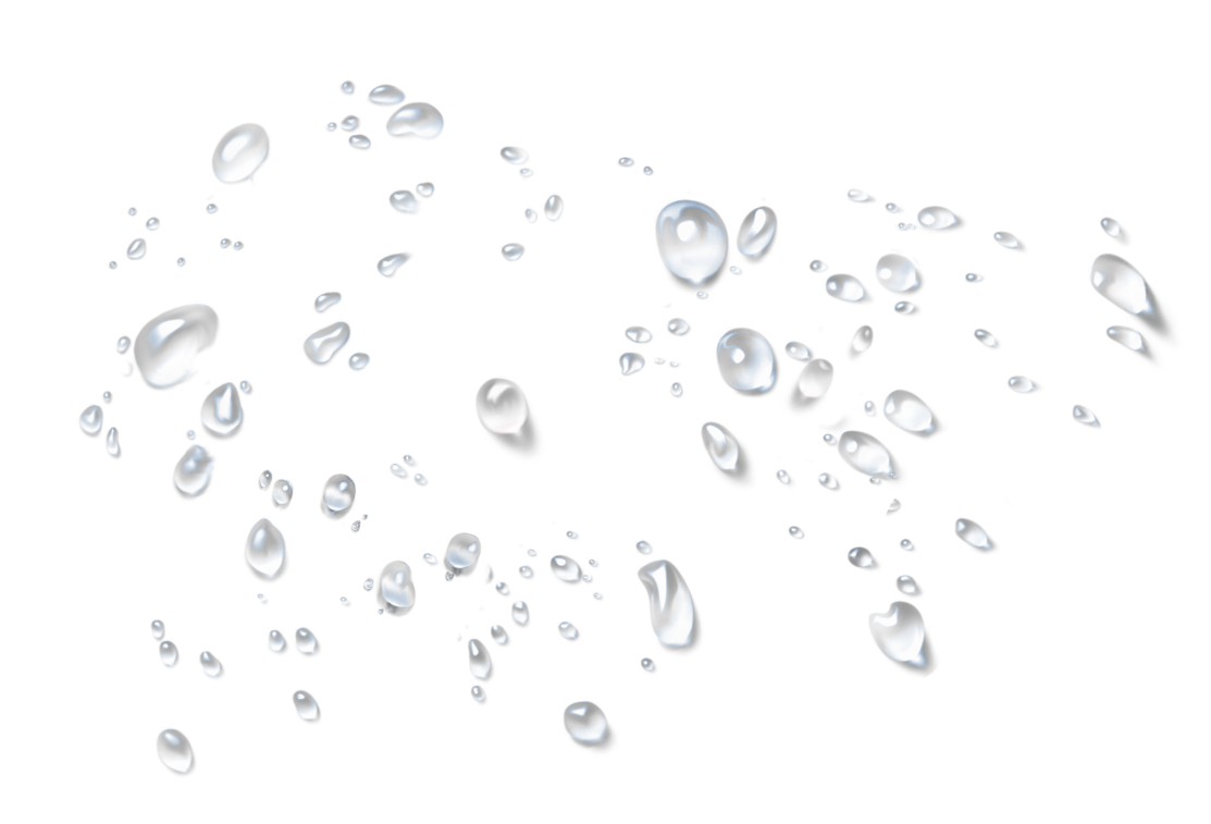 White Water Drops PNG-Bild